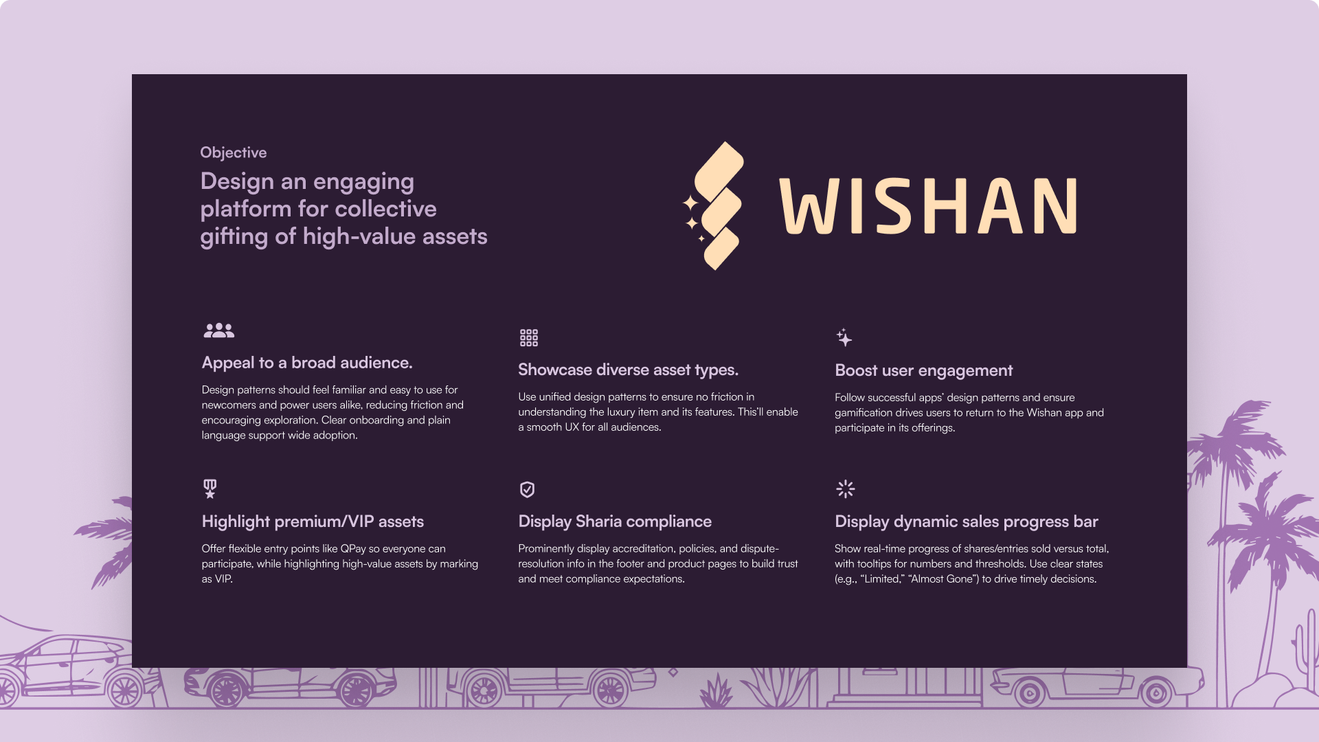 Slide to establish common ground with Wishan client