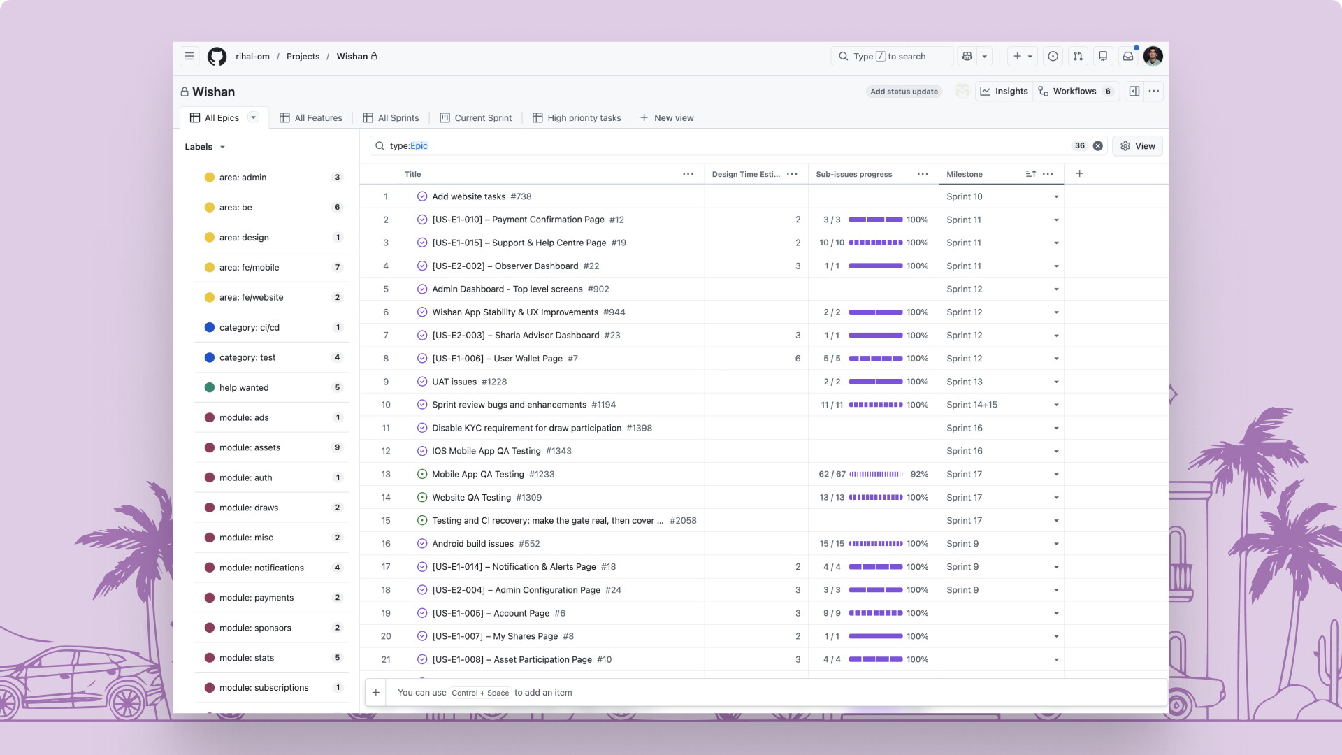 A glimpse of the Wishan Github project